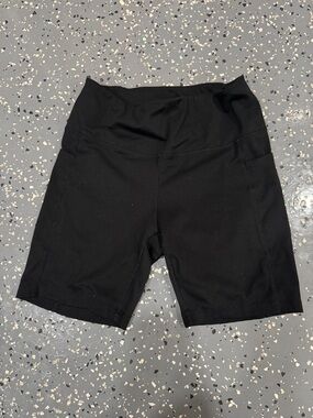 Women’s High-Waist Black Active Bike Shorts